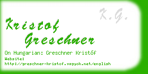 kristof greschner business card